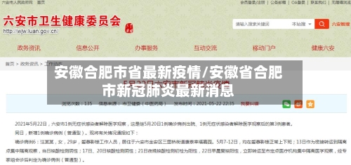 安徽合肥市省最新疫情/安徽省合肥市新冠肺炎最新消息-第2张图片