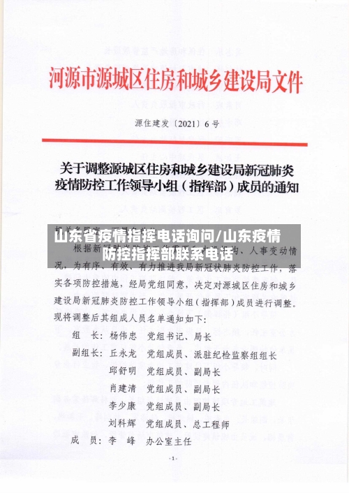 山东省疫情指挥电话询问/山东疫情防控指挥部联系电话-第2张图片