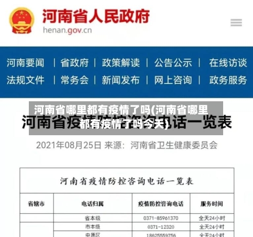 河南省哪里都有疫情了吗(河南省哪里都有疫情了吗今天)-第1张图片