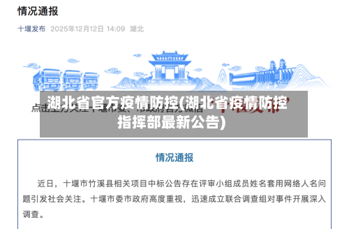 湖北省官方疫情防控(湖北省疫情防控指挥部最新公告)-第3张图片
