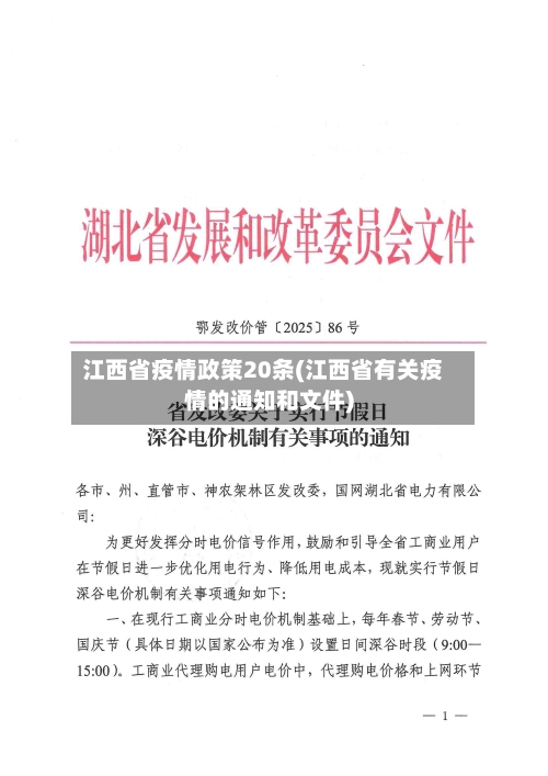 江西省疫情政策20条(江西省有关疫情的通知和文件)-第3张图片