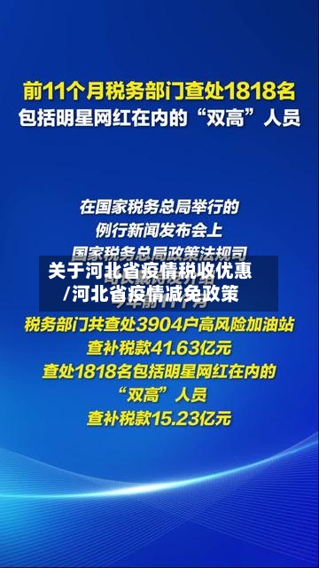 关于河北省疫情税收优惠/河北省疫情减免政策-第1张图片