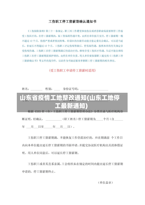 山东省疫情工地整改通知(山东工地停工最新通知)-第3张图片