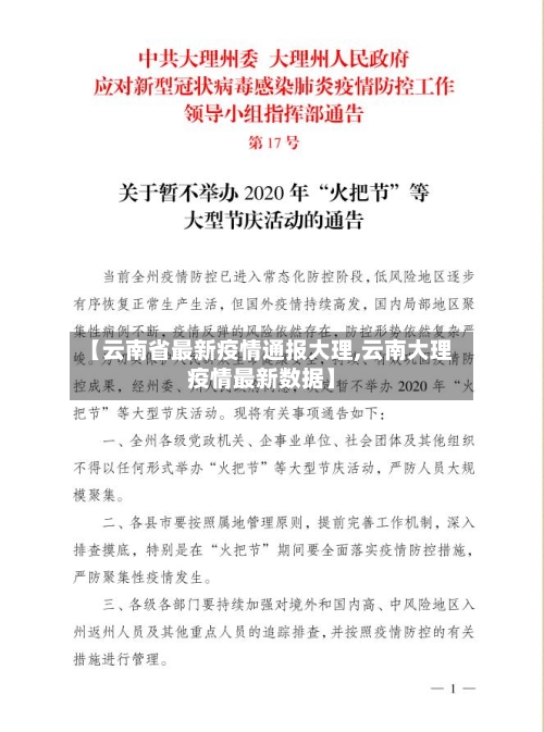 【云南省最新疫情通报大理,云南大理疫情最新数据】-第1张图片
