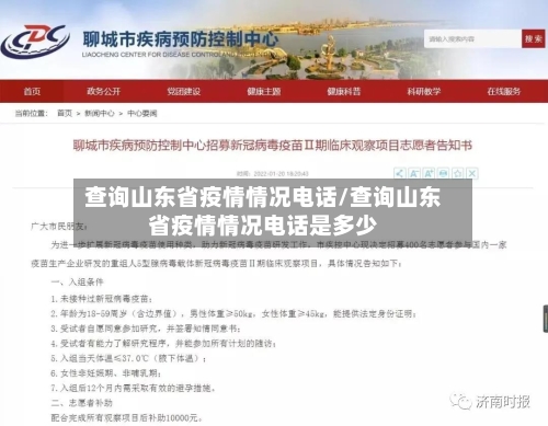 查询山东省疫情情况电话/查询山东省疫情情况电话是多少-第1张图片