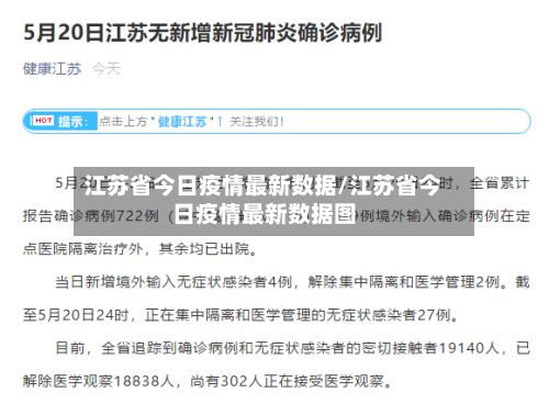 江苏省今日疫情最新数据/江苏省今日疫情最新数据图-第1张图片