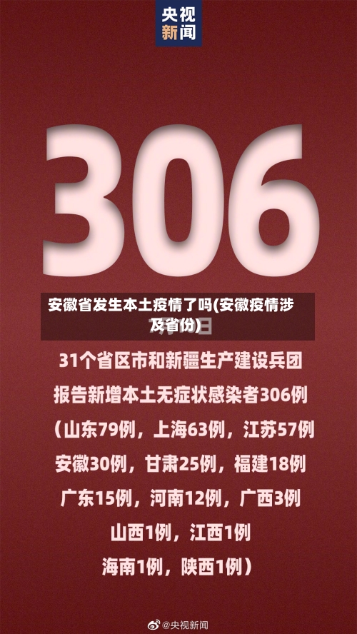 安徽省发生本土疫情了吗(安徽疫情涉及省份)-第1张图片