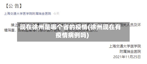 现在徐州是哪个省的疫情(徐州现在有疫情病例吗)-第2张图片