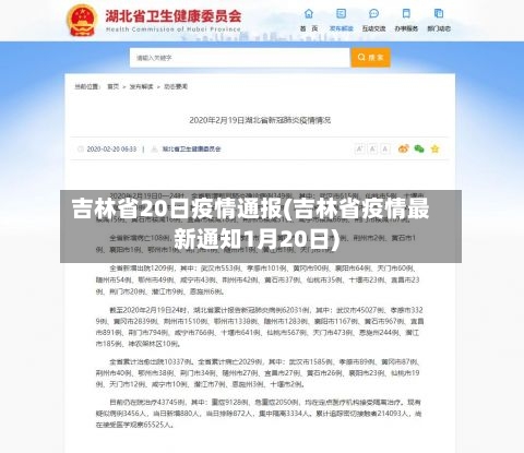 吉林省20日疫情通报(吉林省疫情最新通知1月20日)-第3张图片