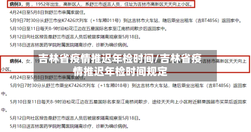 吉林省疫情推迟年检时间/吉林省疫情推迟年检时间规定-第1张图片