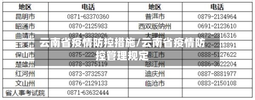 云南省疫情防控措施/云南省疫情防控管理规定-第3张图片