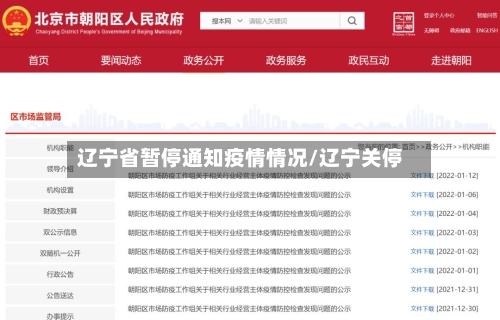 辽宁省暂停通知疫情情况/辽宁关停-第3张图片