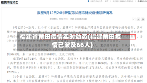 福建省莆田疫情实时动态(福建莆田疫情已波及66人)-第1张图片
