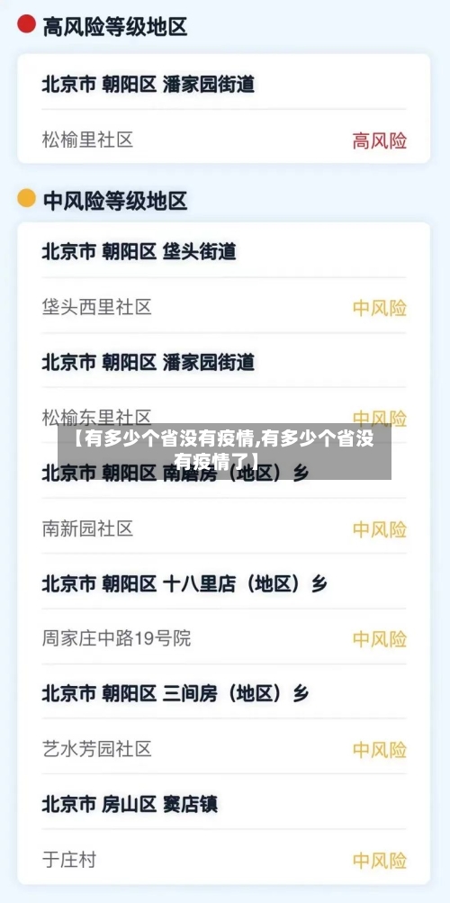 【有多少个省没有疫情,有多少个省没有疫情了】-第1张图片