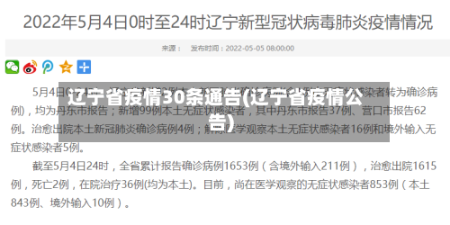 辽宁省疫情30条通告(辽宁省疫情公告)-第1张图片