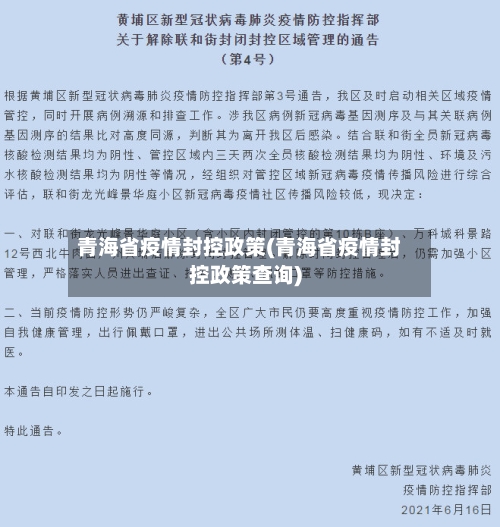 青海省疫情封控政策(青海省疫情封控政策查询)-第3张图片