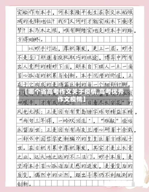 【哪个省高考作文关于疫情,高考优秀作文疫情】-第2张图片
