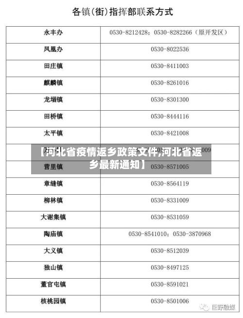 【河北省疫情返乡政策文件,河北省返乡最新通知】-第1张图片