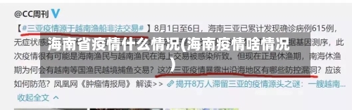 海南省疫情什么情况(海南疫情啥情况)-第1张图片