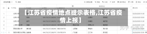 【江苏省疫情地点提示表格,江苏省疫情上报】-第3张图片