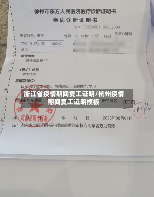 浙江省疫情期间复工证明/杭州疫情期间复工证明模板-第2张图片