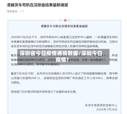 深圳省今日疫情通报数据/深圳今日疫情?-第3张图片