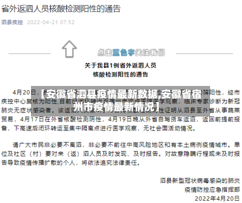 【安徽省泗县疫情最新数据,安徽省宿州市疫情最新情况】-第2张图片