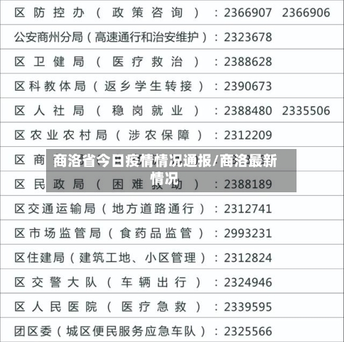 商洛省今日疫情情况通报/商洛最新情况-第3张图片