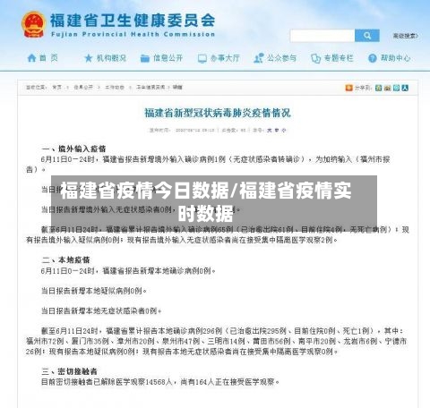 福建省疫情今日数据/福建省疫情实时数据-第1张图片