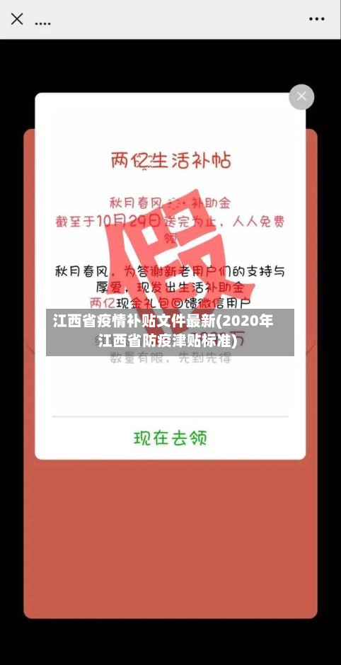 江西省疫情补贴文件最新(2020年江西省防疫津贴标准)-第1张图片
