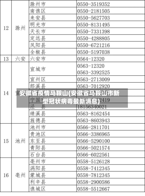 安徽省疫情马鞍山(安徽省马鞍山市新型冠状病毒最新消息)-第3张图片