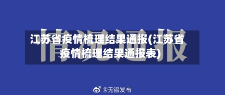 江苏省疫情梳理结果通报(江苏省疫情梳理结果通报表)-第2张图片