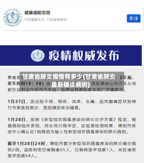 甘肃省肺炎疫情有多少(甘肃省肺炎最新确诊病例)-第3张图片