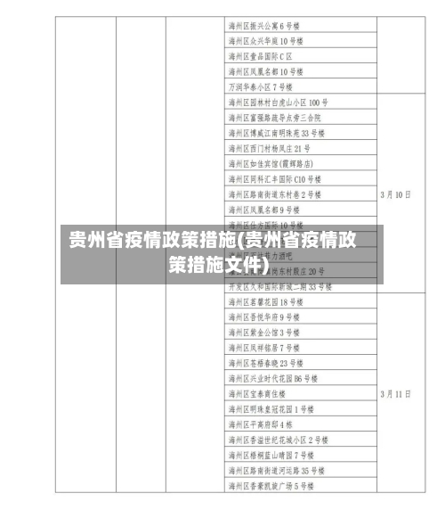 贵州省疫情政策措施(贵州省疫情政策措施文件)-第2张图片