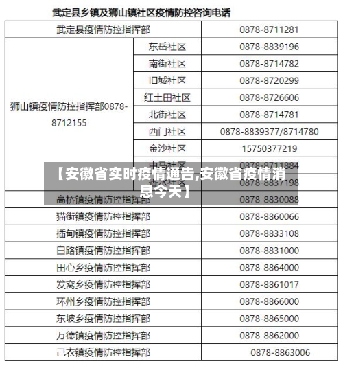 【安徽省实时疫情通告,安徽省疫情消息今天】-第1张图片