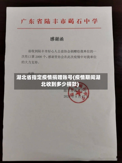湖北省指定疫情捐赠账号(疫情期间湖北收到多少捐款)-第1张图片