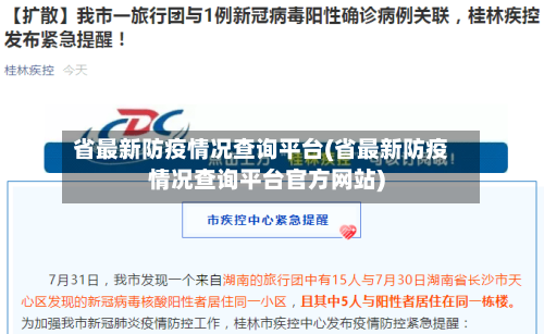 省最新防疫情况查询平台(省最新防疫情况查询平台官方网站)-第1张图片