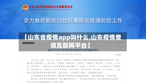 【山东省疫情app叫什么,山东疫情查询互联网平台】-第1张图片