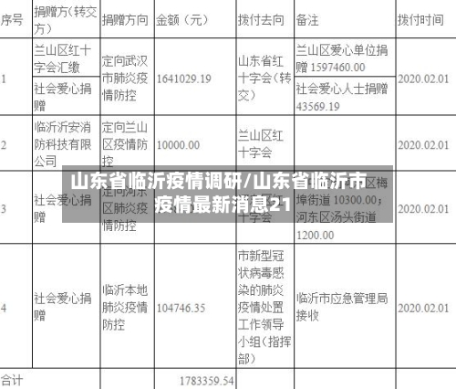 山东省临沂疫情调研/山东省临沂市疫情最新消息21-第2张图片