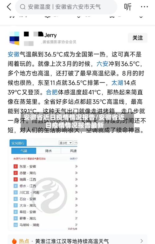 安徽省近日疫情情况报告/安徽省近日疫情情况报告最新-第1张图片