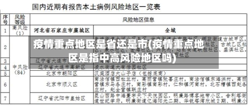 疫情重点地区是省还是市(疫情重点地区是指中高风险地区吗)-第3张图片