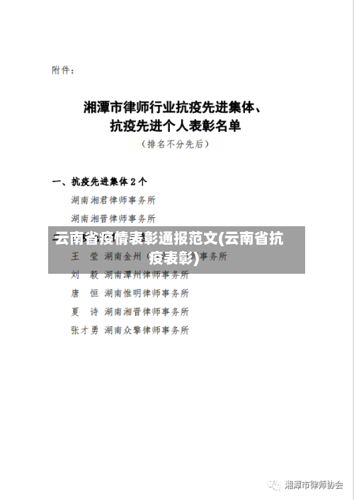云南省疫情表彰通报范文(云南省抗疫表彰)-第2张图片