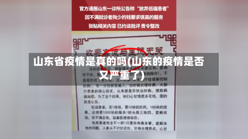 山东省疫情是真的吗(山东的疫情是否又严重了)-第1张图片