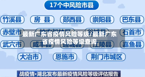 最新广东省疫情风险等级/最新广东省疫情风险等级查询-第1张图片