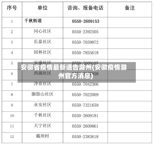 安徽省疫情最新通告滁州(安徽疫情滁州官方消息)-第3张图片