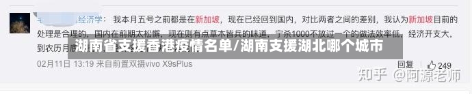 湖南省支援香港疫情名单/湖南支援湖北哪个城市-第1张图片