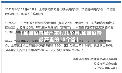 【全国疫情最严重有几个省,全国疫情最严重的10个省】-第1张图片