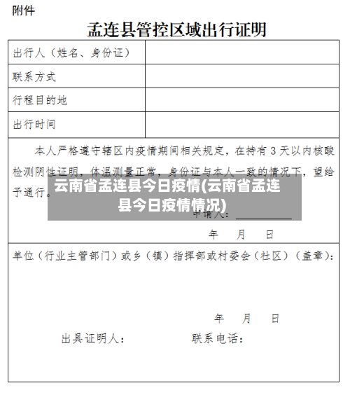 云南省孟连县今日疫情(云南省孟连县今日疫情情况)-第1张图片