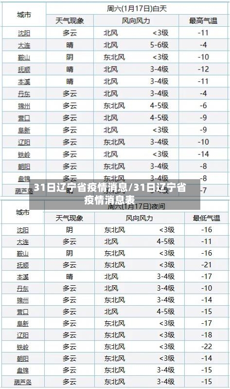 31日辽宁省疫情消息/31日辽宁省疫情消息表-第1张图片