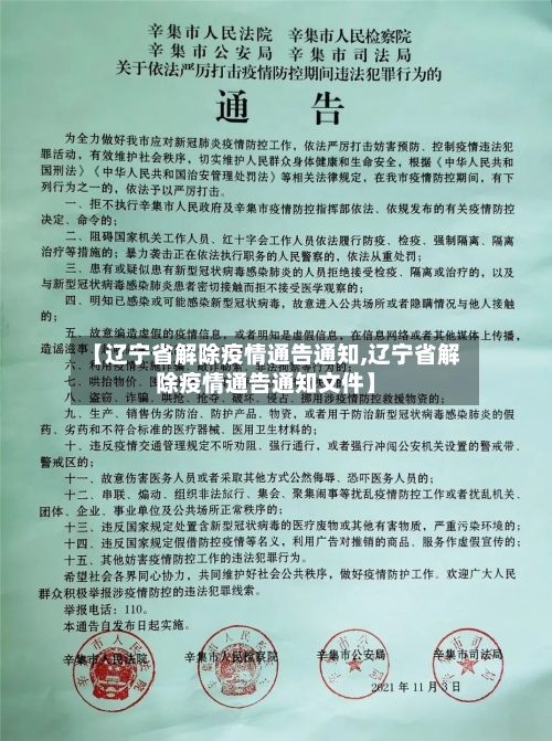 【辽宁省解除疫情通告通知,辽宁省解除疫情通告通知文件】-第2张图片